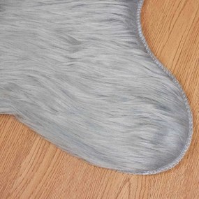 vidaXL Χαλί από τεχνητό πρόβειο δέρμα TAFALLA Γκρι 80 x 120 cm