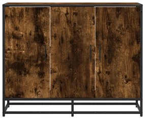 vidaXL Sideboard Καπνιστή δρυς 94x35x76 cm Κατασκευασμένο ξύλο