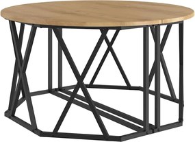 vidaXL Τραπεζάκι σαλονιού Artisan Oak 80 x 80 x 42 cm