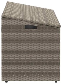 vidaXL κουτί αποθήκευσης κήπου γκρι 110x50x58 cm Poly Rattan