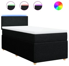 ΚΡΕΒΑΤΙ BOXSPRING ΜΕ ΣΤΡΩΜΑ ΜΑΥΡΟ 90X200 ΕΚ. ΥΦΑΣΜΑΤΙΝΟ 3289634