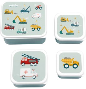 Φαγητοδοχεία (Σετ 4τμχ) Α Little Lovely Company Vehicles SBSEVE58