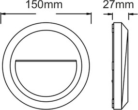 Απλίκα LED Εξωτερικού Χώρου Aca SLIM02NR Rust