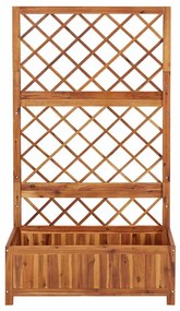 vidaXL Ζαρντινιέρα Υπερυψωμένη με Καφασωτό 85x38x150 εκ. Ξύλο Ακακίας