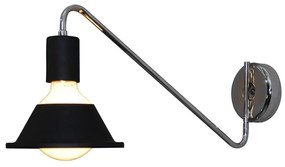 Φωτιστικό Τοίχου - Απλίκα HL-3521-1 77-3768 Emily Chrome &amp; Black  Homelighting Μέταλλο