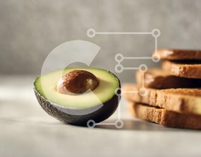 Σετ των 2 Intra Συλλεκτικό Ξύλινο Παζλ Plywood  4mm - Τοστ αβοκάντο σε ένα πιάτο Σε Ξύλινο Κουτί - Διαστάσεις: 10x10 cm – 25 κομμάτια