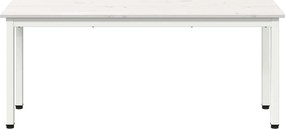 vidaXL παγκάκι Λευκό 110 x 35 x 45 cm Στερεά ξυλεία πεύκου