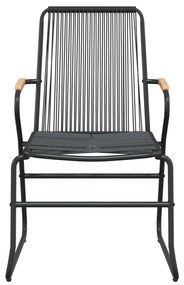 vidaXL Καρέκλες Κήπου 2 τεμ. Μαύρες 58 x 59 x 85,5 εκ. Ρατάν PVC