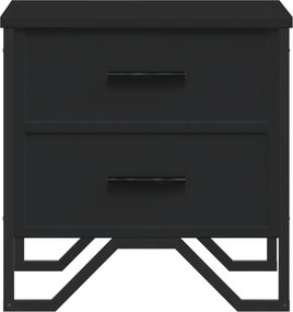 vidaXL Κομοδίνο Μαύρο 40x41x40 εκ. από Επεξεργασμένο Ξύλο