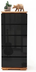Μπουφές Μαύρη Λάκα 51x115x40
