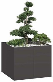 Ζαρντινιέρα Μαύρη 100x100x80 εκ. από Χάλυβα