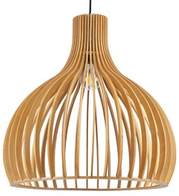 01701 GloboStar® GLOBOSTAR® SCANDINAVIA 01701 Boho Κρεμαστό Φωτιστικό Οροφής με Ντουί 1 x E27 AC 220-240V IP20 - Μπεζ Καφέ - Μ45 x Π45 x Υ45cm