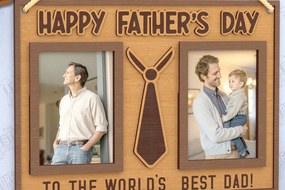 Intra απο ξύλο plywood  Χρώμα wenge 3mm-4mm πάχος - Κρεμαστές κορνίζες για τη γιορτή του πατέρα | Ιδέα δώρου Δίασταση 20x25 cm INTRAFABR-99408328