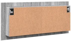 Ντουλάπι Μπάνιου με Καθρέφτη / LED Γκρι Sonoma 100x12x45 εκ. - Γκρι