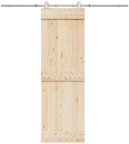 Μηχανισμός Συρόμενης Μεσόπορτας Ασημί 200 εκ. Ανοξείδωτο Ατσάλι