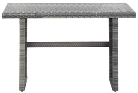 vidaXL Τραπέζι Κήπου Ανθρακί 110 x 60 x 67 εκ. από Συνθετικό Ρατάν
