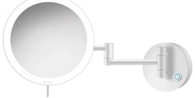 Επιτοίχιος Μεγεθυντικός Καθρέπτης x3 με Διπλό Βραχίονα Led 5 w 220-240V White Matt Sanco Led Cosmetic Mirrors MRLED-701-M101