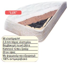 Στρώμα Lux 38-0122 190X110X20 cm Ημίδιπλο