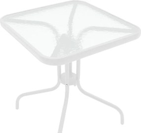 Τραπεζαρία Watson-Monasty pakoworld σετ 3τεμ μέταλλο σε λευκή απόχρωση