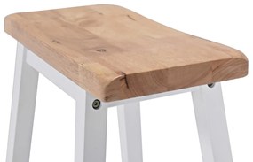 vidaXL Σετ Επίπλων Μπαρ 3 τεμ. Λευκό από MDF