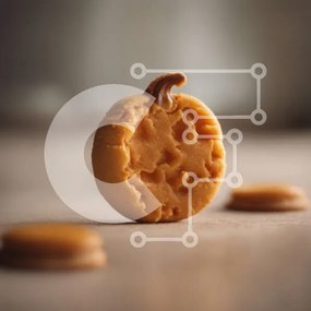 Σετ των 2 Intra Συλλεκτικό Ξύλινο Παζλ Plywood 4mm - Μπισκότα σε σχήμα κολοκύθας για το Halloween Σε Ξύλινο Κουτί - Διαστάσεις: 10x10 cm – 25 κομμάτια