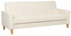 Καναπές κρεβάτι Berwyn 1591, Κρεμ, 86x200x77cm, 54 kg, Πόδια: Ξύλο, Ξύλο: Πεύκο | Epipla1.gr