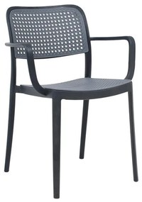 Outdoor Chair Olesia Fylliana Anthracite - Grey 56x43x81 cm