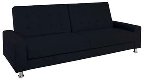 Καναπές Κρεβάτι MOBY Ύφασμα Μαύρο 217x80x81cm