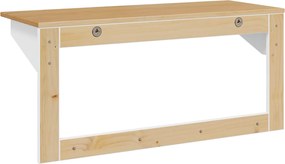 vidaXL Κρεμάστρα HILL Λευκό και καστανό μέλι 90 x 35 x 41.5 εκ.