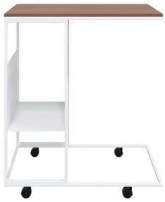 vidaXL Βοηθητικό Τραπέζι με Ρόδες Λευκό 55 x 36 x 63,5 εκ. Επεξ. Ξύλο