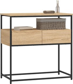 vidaXL Κονσόλα Τραπεζιού Sonoma Δρυς 75 x 40 x 75 εκ. από Τεχνητό Ξύλο