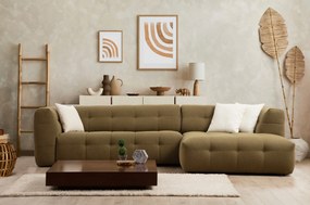 Corner Sofa Cady 3 Seater Right - Khaki Khaki