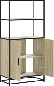 vidaXL Highboard Δρυς sonoma 68x35x139 cm Επεξεργασμένο ξύλο μέταλλο