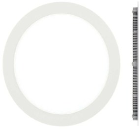 Panel Led Χωνευτό VK/04050/W/W Φ22,5x1,5cm Led 1440Lm 18W 3000K White VKLed Στρόγγυλο