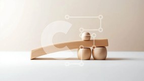 Intra Συλλεκτικό Ξύλινο Παζλ Plywood  4mm - Ξύλινη ζυγαριά ζυγαριάς με στοιβαγμένους μπλοκ Σε Ξύλινο Κουτί - Διαστάσεις: 10x10 cm – 25 κομμάτια