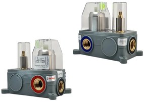 BRUNO σετ κεφαλή ντους με τηλέφωνο M63542-221, αναμεικτική, εντοιχισμού, ασημί