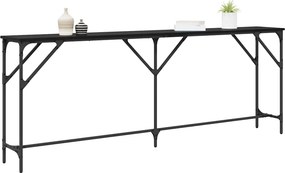 vidaXL Τραπέζι κονσόλας Μαύρη δρυς 200 x 29 x 75 cm
