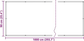 vidaXL Οθόνη Μπαλκονιού Μπορντό 90 x 1000 cm