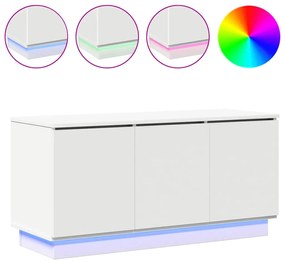vidaXL Ντουλάπα Τηλεόρασης με LED Λευκό 100 x 38 x 49 εκ.