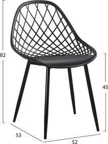 ΣΕΤ ΤΡΑΠΕΖΑΡΙΑΣ 5ΤΜΧ LIO HM21175 MDF TOP &amp; ΠΟΛΥΠΡΟΠΥΛΕΝΙΟ ΣΕ ΜΑΥΡΟ