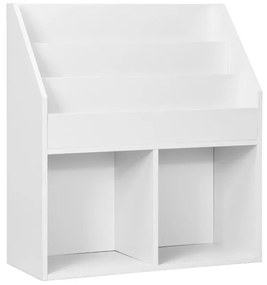 Ξύλινη Παιδική Βιβλιοθήκη με 5 Ράφια 70 x 30 x 80 cm Costway JZ10150WH