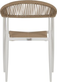 ΠΟΛΥΘΡΟΝΑ ΑΛΟΥΜΙΝΙΟΥ GRET HM5854.01 ΛΕΥΚΗ PE RATTAN ΜΠΕΖ 56x55,5x78Υεκ.