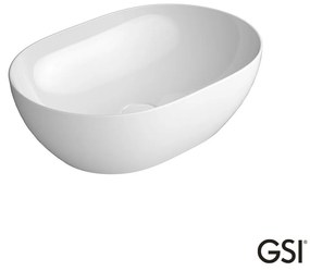 GSI Pura Επικαθήμενος Νιπτήρας Πορσελάνης 50x35εκ White