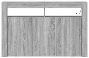 vidaXL Βιτρίνα Γκρι sonoma Κατασκευασμένο ξύλο 116 x 30 x 75 εκ Βιτρίνα