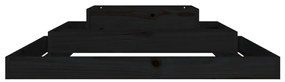 vidaXL Ζαρντινιέρα Μαύρη 110 x 110 x 27 εκ. από Μασίφ Ξύλο Πεύκου
