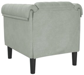 vidaXL Πολυθρόνα Ανοιχτό Γκρι Βελούδινη