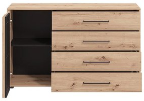 Κομότα Ascalon 135 2K4F Artisan Oak - Μαύρο 138x40x82 εκ.