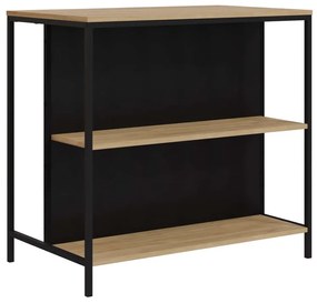 Τραπέζι μπαρ Detroit Megapap χρώμα sapphire oak - silky black 100x60x95εκ.