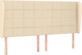 vidaXL Κρεβάτι Boxspring με Στρώμα Κρεμ 180x200 εκ. Υφασμάτινο
