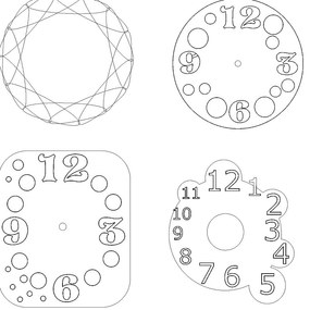 Intra απο ξύλο plywood 3mm-4mm πάχος – ξύλο συλλογής διάταξης ξύλινου ρολογιού τοίχου 25x25 cm INTRAVECTRY-MY561058